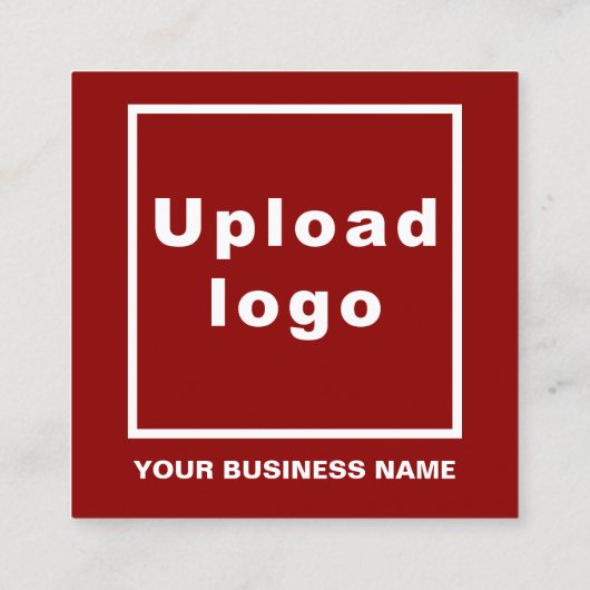 Markenbezeichnung auf Small Red Square Card Quadratische Visitenkarte (Rückseite)