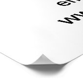 Markenbezeichnung auf weißem Poster (Ecke)