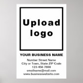 Markenbezeichnung auf weißem Poster (Vorne)