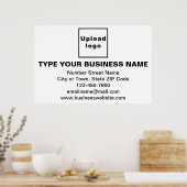 Markenbezeichnung auf weißem Rechteck-Poster Poster (Küche)