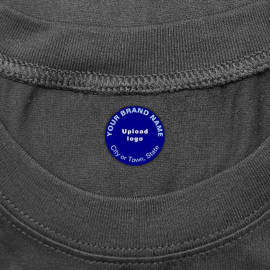 Markenbezeichnung "Blue Round Clothing Label" Etiketten