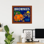 Markenbezeichnung "Brownies Citrus Crate" Poster (Heimbüro)