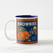 Markenbezeichnung "Brownies Vintag Obstkiste" Zweifarbige Tasse (Links)