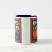 Markenbezeichnung "Brownies Vintag Obstkiste" Zweifarbige Tasse (Mittel)