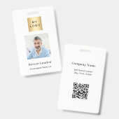 Markenbezeichnung Foto QR Geschäftslogo Ausweis (Front & Back)
