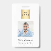 Markenbezeichnung Foto QR Geschäftslogo Ausweis (Front)