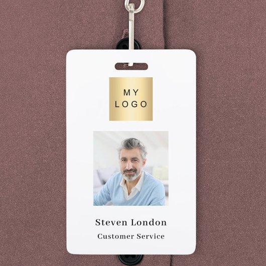 Markenbezeichnung Foto QR Geschäftslogo Ausweis