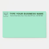 Markenbezeichnung für Aquamarine grüne Großunterne Post-it Klebezettel (Vorderseite)