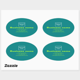Markenbezeichnung für Aquamarine, grüne Oval-Form- Ovaler Aufkleber