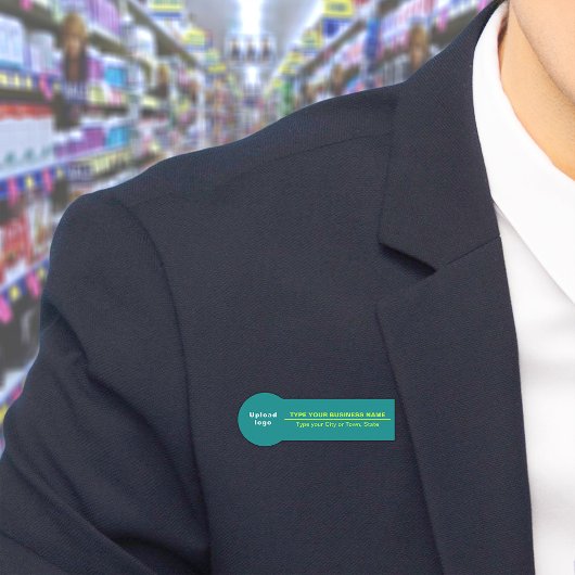 Markenbezeichnung für Aquamarines grünes Abzeichen Namensschild