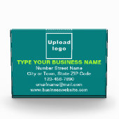 Markenbezeichnung für Aquamarines grünes Rechteck- Fotoblock (Vorderseite)