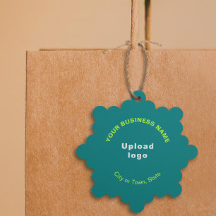 Markenbezeichnung für Aquamarines Grünes Schneeflo Ornament Karte