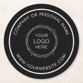 Markenbezeichnung für benutzerdefiniertes Farbwerb Runder Pappuntersetzer (Vorderseite)
