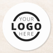 Markenbezeichnung für benutzerdefiniertes Farbwerb Runder Pappuntersetzer (Vorderseite)