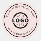 Markenbezeichnung für benutzerdefiniertes rosa Wer Runder Aufkleber (Vorderseite)