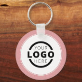 Markenbezeichnung für benutzerdefiniertes rosa Wer Schlüsselanhänger (Vorderseite)