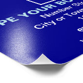Markenbezeichnung für das Blue Rectangle Foto Prin (Ecke)