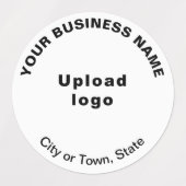 Markenbezeichnung für das Etikett "White Round Adh (Design 1)