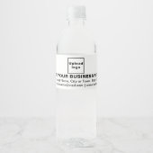 Markenbezeichnung für die Flasche mit weißem Wasse Wasserflaschenetikett (Vorderseite)