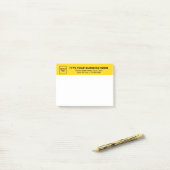 Markenbezeichnung für die gelbe Position des Recht Post-it Klebezettel (Auf Schreibtisch)