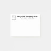 Markenbezeichnung für die Position des weißen Rech Post-it Klebezettel (Vorderseite)