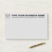 Markenbezeichnung für "Graue Große" Post-it Klebezettel (Auf Schreibtisch)