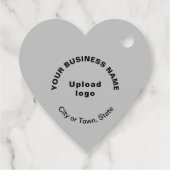 Markenbezeichnung für graue Herzform Geschenkanhänger (Rückseite)