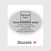 Markenbezeichnung für graue Ovalform Vinyl Sticker (Blatt)