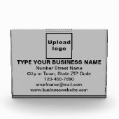 Markenbezeichnung für Graue Rechteck-Foto Fotoblock (Vorderseite)