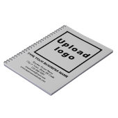 Markenbezeichnung für graues Notebook Notizblock (Linke Seite)