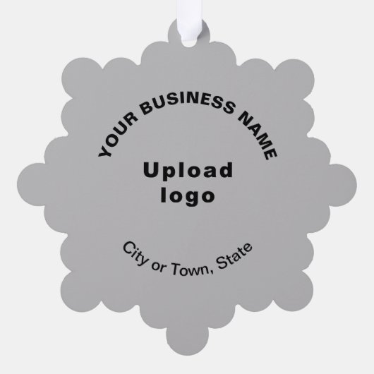 Markenbezeichnung für graues Snowflake-Shape-Papie Ornament Karte (Rückseite)