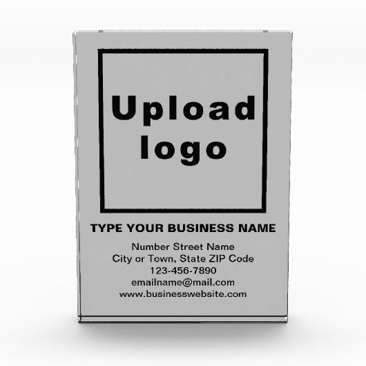 Markenbezeichnung für Gray Portrait Rectangle Fotoblock (Vorderseite)