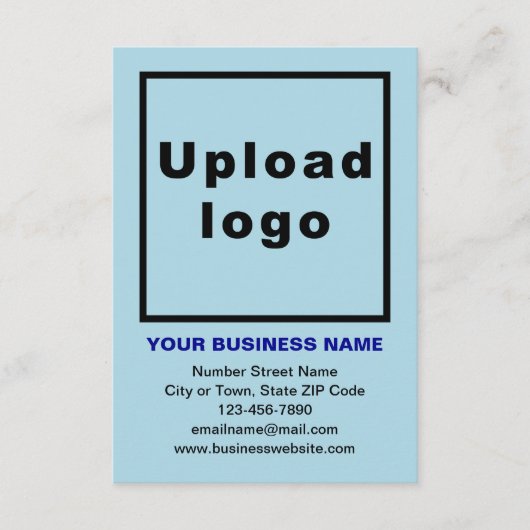 Markenbezeichnung für hellblaue Flachkarte (Vorderseite)