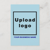 Markenbezeichnung für hellblaue Flachkarte (Rückseite)