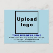 Markenbezeichnung für hellblaue Postkarte (Vorderseite)