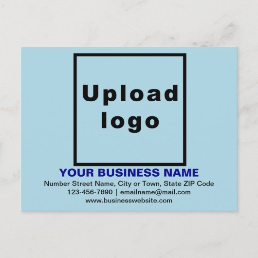 Markenbezeichnung für hellblaue Postkarte (Vorderseite)