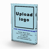 Markenbezeichnung für hellblaues Portrait Rectangl Fotoblock (Rechts)