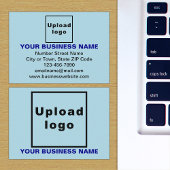 Markenbezeichnung für hellblaues Rechteck Begleitkarte