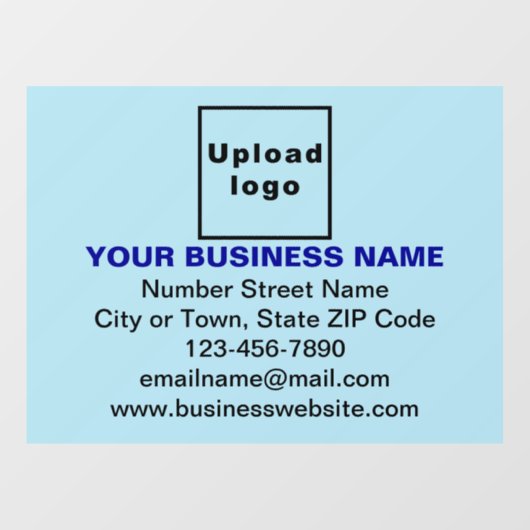 Markenbezeichnung für hellblaues Rechteck Fensteraufkleber (Blatt)