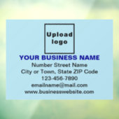 Markenbezeichnung für hellblaues Rechteck Fensteraufkleber (Blatt 3)