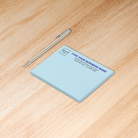 Markenbezeichnung für hellblaues Rechteck Post-it Klebezettel