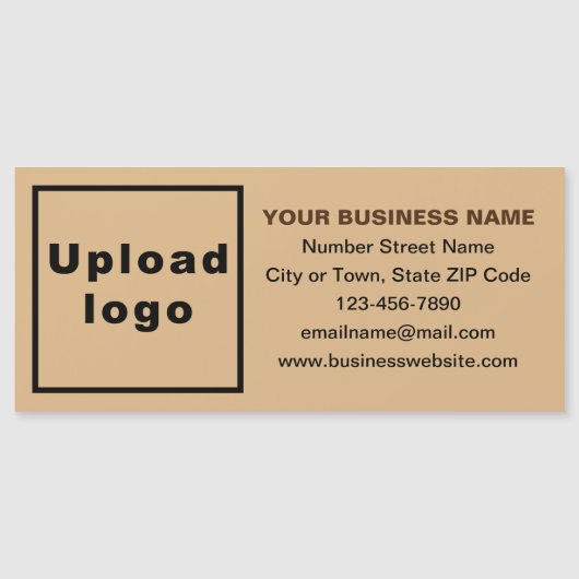 Markenbezeichnung für hellbraune Magnetkarte (Vorderseite)