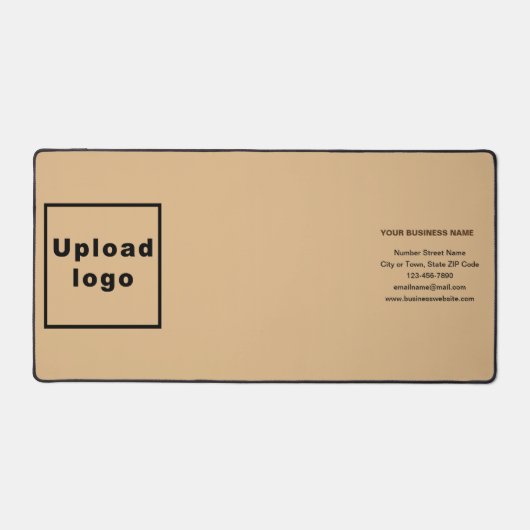 Markenbezeichnung für hellbraune Schreibtischmatte (Vorderseite)