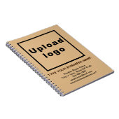 Markenbezeichnung für hellbraunes Notebook Notizblock (Rechte Seite)