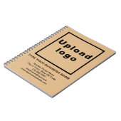 Markenbezeichnung für hellbraunes Notebook Notizblock (Linke Seite)