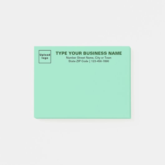 Markenbezeichnung für helles Aquamarines grünes Re Post-it Klebezettel (Vorderseite)