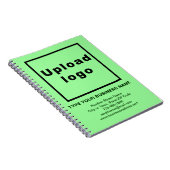 Markenbezeichnung für hellgrünes Notebook Notizblock (Rechte Seite)