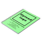 Markenbezeichnung für hellgrünes Notebook Notizblock (Linke Seite)