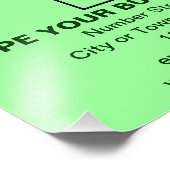 Markenbezeichnung für hellgrünes Rechteck Fotodruck (Ecke)