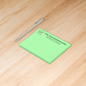 Markenbezeichnung für hellgrünes Rechteck Post-it Klebezettel